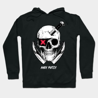 Ahoy Matey Pirate Skull Hoodie